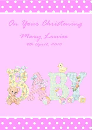 Personalised Girl Christening Card (2)