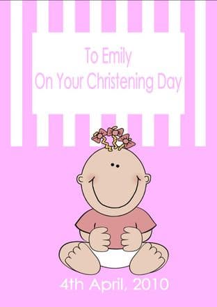 Personalised Girl Christening Card (3)