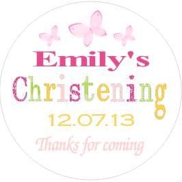 Personalised Girl Christening Sticker Design 5
