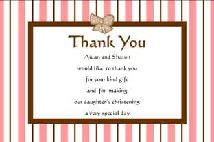 Personalised Girl Christening Thank You Cards (2)