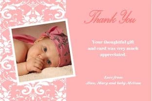 Personalised Girl Christening Thank You Cards 6
