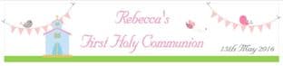 Personalised Girl First Communion Banner Design 1