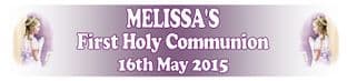 Personalised Girl First Communion Banner Design 4