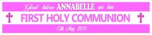 Personalised Girl First Communion Banner Design 6