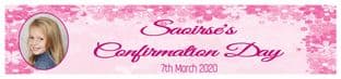 Personalised Girl Flower Photo Confirmation Banner