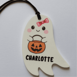 Personalised Girl Ghost Hanging Ornament