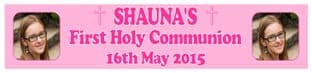 Personalised Girl Photo First Communion Banner
