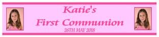 Personalised Girl Photo First Communion Banner Design 2