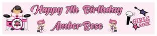 Personalised Girls Rock Banner