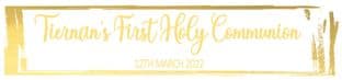 Personalised Gold Border Communion Banner