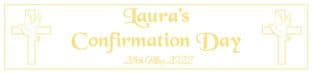 Personalised Gold Cross & Dove Banner