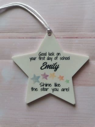 Personalised Good Luck 1st Day of School Star