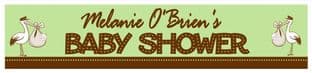 Personalised Green Baby Shower Banner Design 3