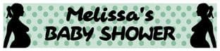 Personalised Green Baby Shower Banner Design 4