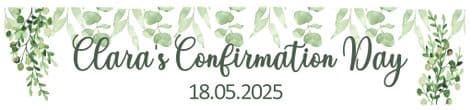 Personalised Green Foliage Confirmation Banner