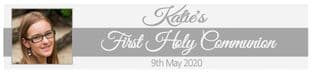 Personalised Grey Boy or Girl Photo First Communion Banner