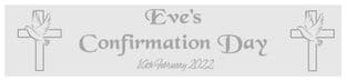Personalised Grey Dove & Cross Confirmation Banner
