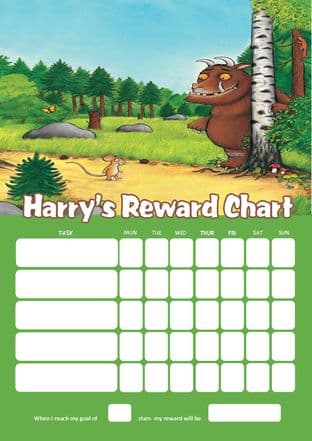 Personalised Gruffalo Reward Chart (adding photo option available)