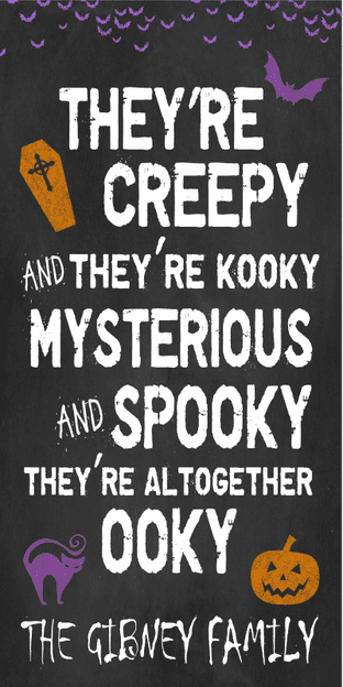 Personalised Halloween Sign 400 x 200mm