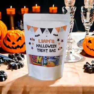 Personalised Halloween Treat Bag Pouch - Empty.