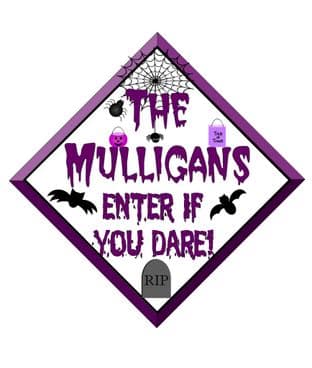 Personalised Halloween Window Sign Design 2