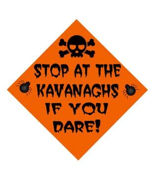 Personalised Halloween Window Sign Design 5