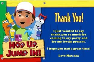 Personalised Handy MannyThank You Cards