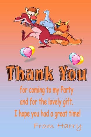 Personalised Harry & His Bucket Full of Dinosaurs Thank You Cards