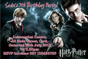 Personalised Harry Potter Invitations