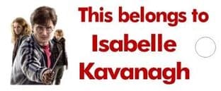 Personalised Harry Potter Keyring School Bag Name Tag