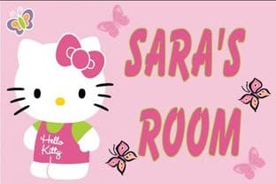 Personalised Hello Kitty Door Plaque Design 1