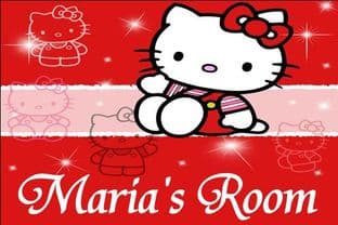 Personalised Hello Kitty Door Plaque Design 2