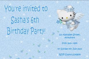 Personalised Hello Kitty Invitations Design 2