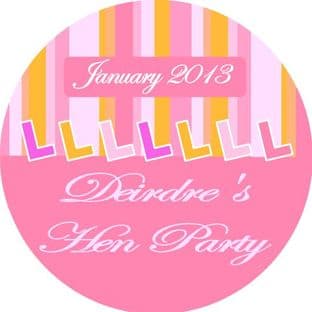 Personalised Hen Night Sticker Design 3
