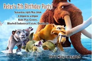 Personalised Ice Age Invitations