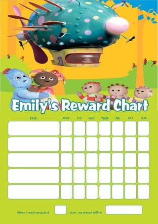 Personalised In the Night Garden Reward Chart (adding photo option available)
