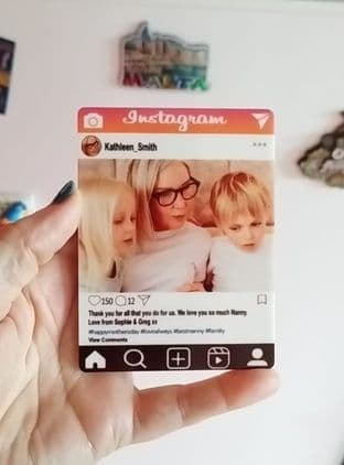 Personalised Instagram Post Fridge Magnet