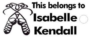 Personalised Irish Dancing Shoes Keyring School Bag Name Tag