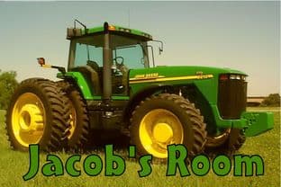 Personalised John Deere Tractor Door Plaque