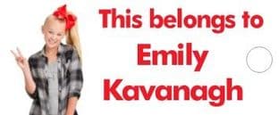 Personalised Jojo Siwa Keyring School Bag Name Tag