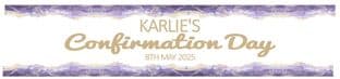 Personalised Lavender & Gold Confirmation Banner