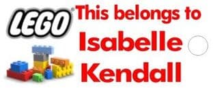 Personalised Lego Keyring School Bag Name Tag