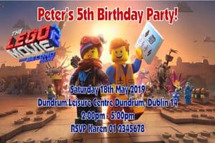 Personalised Lego Movie 2 Invitations
