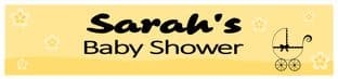 Personalised Lemon Baby Shower Banner Design 1
