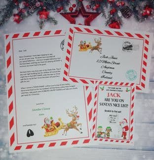 Personalised Letter & Nice List Cert or Scratch Card from Santa