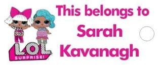 Personalised LOL Dolls Keyring School Bag Name Tag