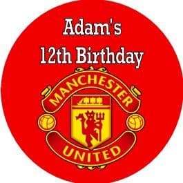 Personalised Manchester United Cake Topper