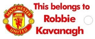 Personalised Manchester United FC Keyring School Bag Name Tag