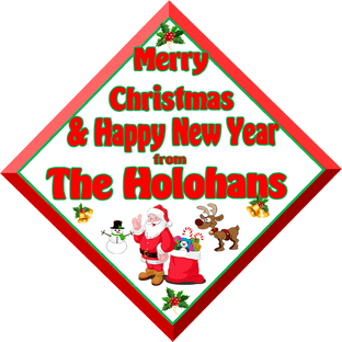 Personalised Merry Christmas From Window Sign