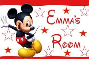 Personalised MickeyMouse Door Plaque Design 1